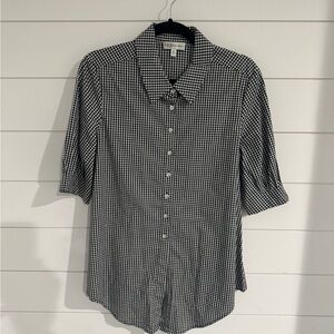 Neiman Marcus Monochrome Checkered Shirt